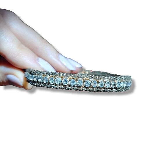 Vintage Dainty Gold Rhinestone Bracelet - Picture 1 of 3
